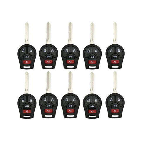 50 x 2003-2019 Nissan / 4-Button Remote Head Key / PN: H0561-3AA0B / CWTWB1U751 / (AFTERMARKET) (Bundle of 50)