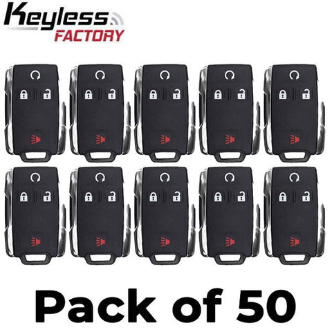 50 x 2014-2019 Chevrolet / GMC / 4-Button Keyless Entry Remote / PN: 22881480 / M3N32337100 (AFTERMARKET) (Bundle of 50)