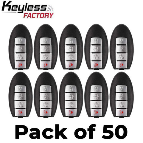 50 x 2013-2019 Nissan Sentra / Versa / Leaf / 4-Button Smart Key / PN: 285E3-3SG0D / CWTWB1U840 (AFTERMARKET) (Bundle of 50)