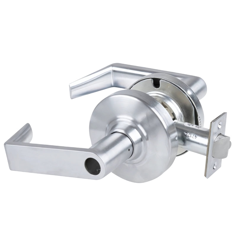 Side profile of Schlage ND80LD commercial door lock showing heavy-duty construction