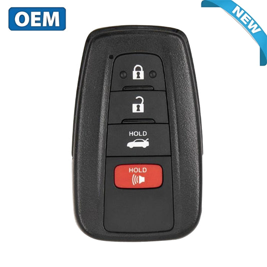 Toyota Camry Hybrid 4-button proximity smart key fob (OEM 89904-06350) front view