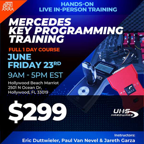 Hands-On Live In-Person Training - Mercedes Key Programming Training - Full 1 Day Course (June 23rd, 9AM to 5PM EST - Hollywood, Florida)