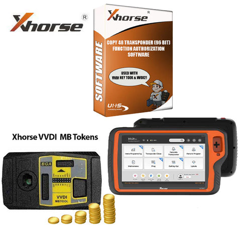 Xhorse - KT-PPAD - VV-04 Copy Transponder (96 Bit) Function Authorization Software - VVDI Key Tool PLUS Tablet - 1-Year Unlimited VVDI Tokens For VVDI MB Tool (Promotion)