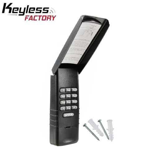 KeylessFactory - Garage Door Remote Wall KeyPad Opener - Compatible with  Liftmaster Sears Chamberlain Garage Door Wall Keypad