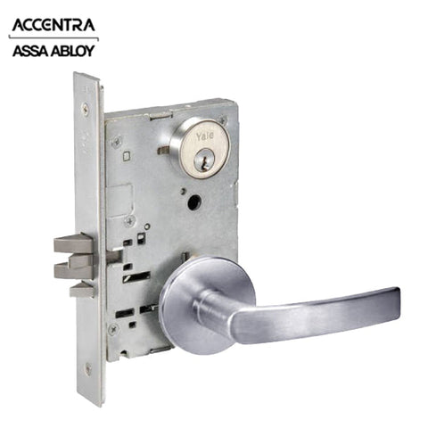 Accentra (Formerly Yale) - MOR8805FL  - Mortise Lockset - Monroe Lever - Storeroom - 626 - Satin Chrome - Grade 1