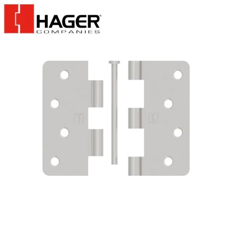 Hager - 7741 - 5-Knuckle - Round Corner 1/4" Radius - Plain Bearing - Optional Size - Optional Finish