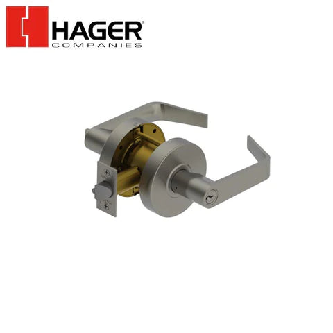 Hager - 2553 - Lever - Entry - 2-3/4" - Optional Finish - Optional Lever - Optional Keyway