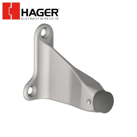 Hager - 260W - Angled Wall Stop - Satin Chrome