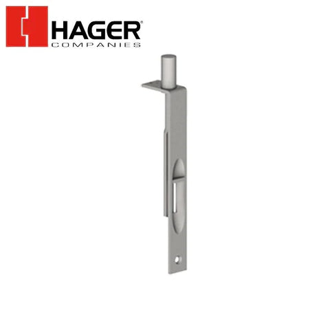 Hager - 281D - Slide Flush Bolt - 3/4" x 6" - Satin Chrome