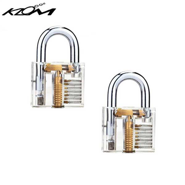 2x KLOM Transparent Visible Padlock Practice Lock (2 For 1) - UHS Hardware