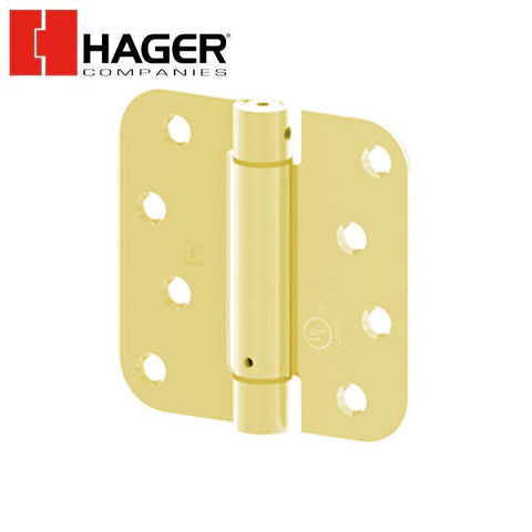 Hager - 1752 - Round Corners 5/8" Radius - Spring Hinge with Fasteners - Optional Size - Optional Finish