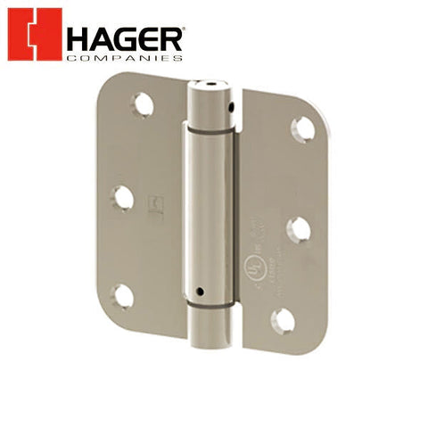 Hager - 1752 - Round Corners 5/8" Radius - Spring Hinge with Fasteners - Optional Size - Optional Finish