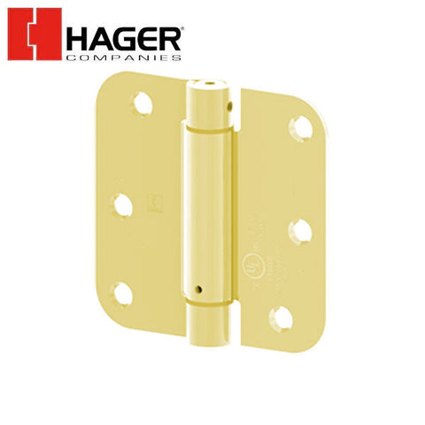 Hager - 1752 - Round Corners 5/8" Radius - Spring Hinge with Fasteners - Optional Size - Optional Finish