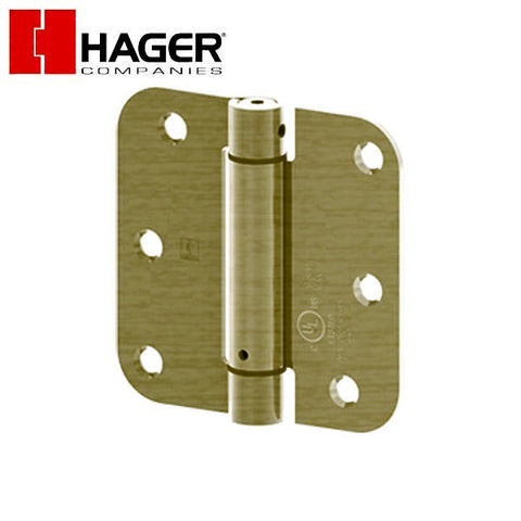 Hager - 1752 - Round Corners 5/8" Radius - Spring Hinge with Fasteners - Optional Size - Optional Finish