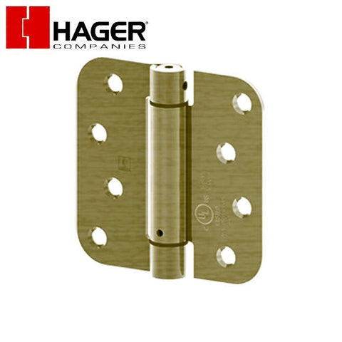 Hager - 1752 - Round Corners 5/8" Radius - Spring Hinge with Fasteners - Optional Size - Optional Finish