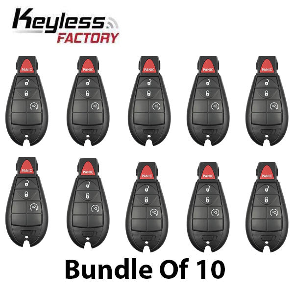 2008-2013 Chrysler Dodge / 4-Button Fobik Key / M3N5WY783X (AFTERMARKET) (BUNDLE OF 10) - UHS Hardware