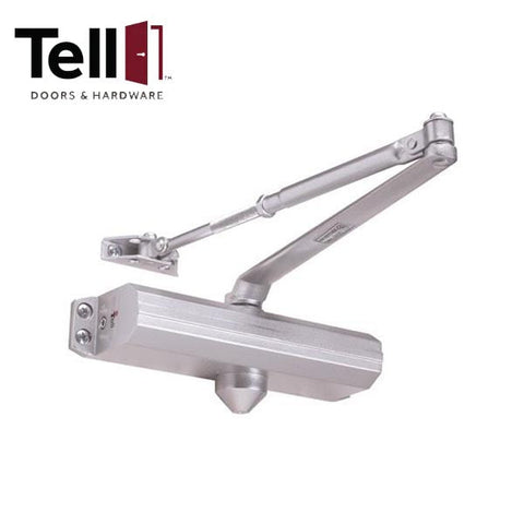 TELL - Heavy Duty Commercial Door Closer - Parallel Arm Bracket - Adjustable Arm - 3-6 - Full Cover - Backcheck - Optional Finish