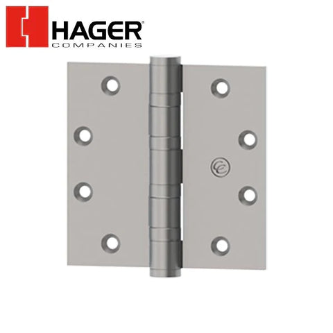 Hager - ECBB 1103 - Full Mortise - 5-Knuckle - Ball Bearing - Heavy Weight - 4.5" x 4.5" - Satin Stainless Steel - Optional Pin Function