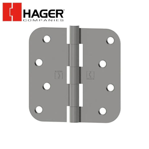 Hager - RC1841 - 5-Knuckle - Round Corner 5/8" Radius - Plain Bearing With Fasteners - 4" x 4" - Optional Finish