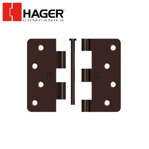 Hager - 7741 - 5-Knuckle - Round Corner 1/4" Radius - Plain Bearing - Optional Size - Optional Finish