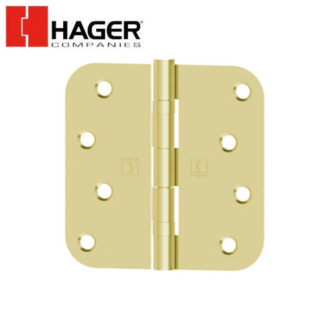 Hager - RCBB1842 - 5-Knuckle - Round Corner 5/8" Radius - Ball Bearing with Fasteners - 4" x 4" - Optional Finish - Optional Pin Function