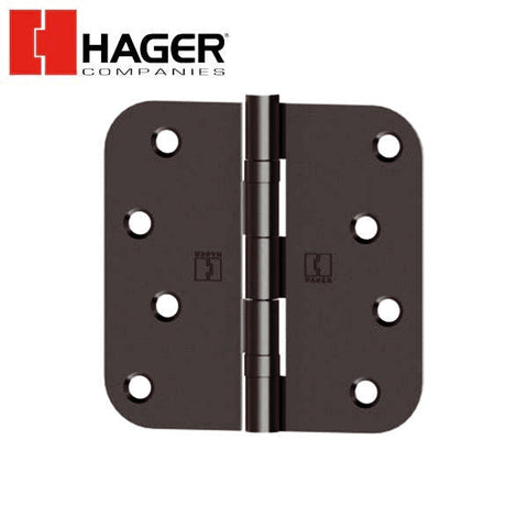 Hager - RCBB1842 - 5-Knuckle - Round Corner 5/8" Radius - Ball Bearing with Fasteners - 4" x 4" - Optional Finish - Optional Pin Function