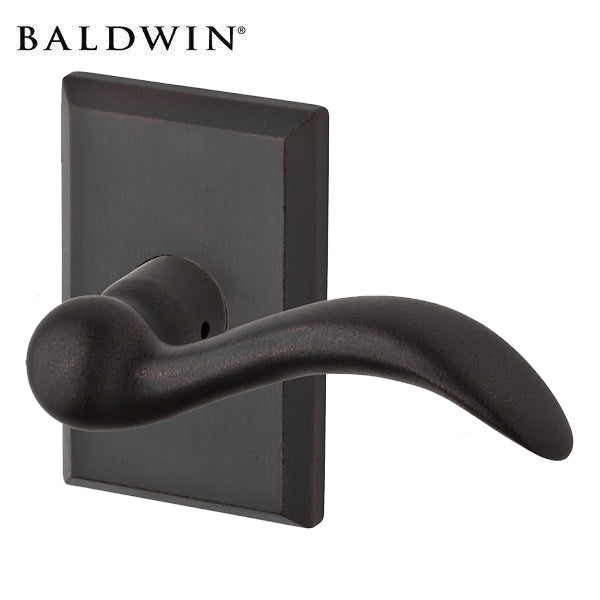 Baldwin Reserve - EN.ARC.L.RSR - Arch Keyed Entry Single Cylinder Leverset - Square Rose - 481 - Dark Bronze - Entrance - Grade 2 - RH - UHS Hardware