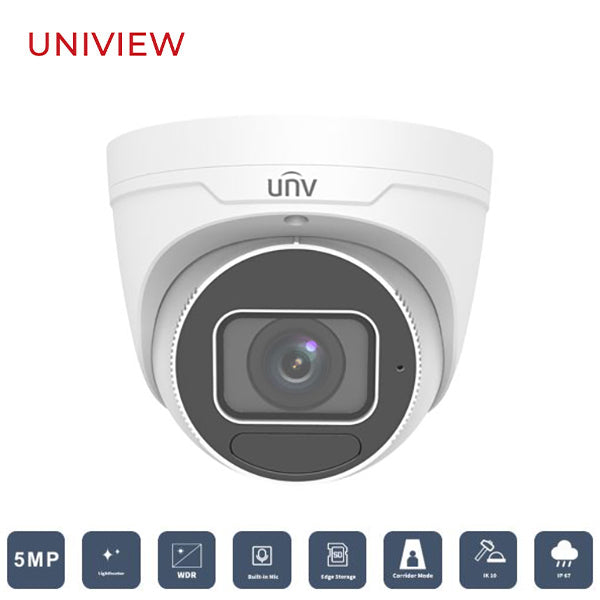 Uniview / UNV / IP / 5MP / Eyeball Camera / Motorized Varifocal / 2.7-13.5mm Lens / Outdoor / WDR / IP67 / IK10 / 40m Smart IR / Auto Focus / 3 Year Warranty / UNV-3635SB-ADZK-I0 - UHS Hardware