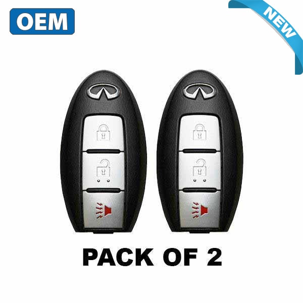 2 X Infiniti 2008-2017 / 3-Button Prox Smart Key Pn: 285E3-1Ba7A Kr55Ww49622 (Oem) (Bundle Of 2)