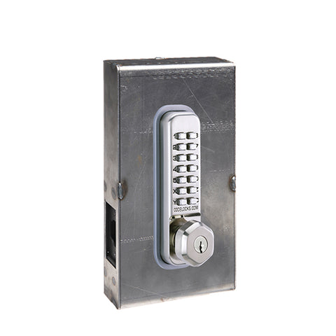 Code Locks - CL255 Gate Box Kit - Mechanical Lock - Light Duty - Dual Backset Deadlatch 2 3/8" -  2 3/4" - Mortise Tubular Latchbolt Gate Box Kit - Holdback Feature - Optional Key Override - Optional Finish - Fire Rated - Grade 2 - UHS Hardware