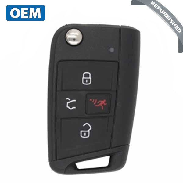 2015-2019 Volkswagen Golf GTI / 4-Button Remote Flip Key / PN: 5G0 959 752 BD / NBGFS12A01 / MQB (OEM Refurb) - UHS Hardware