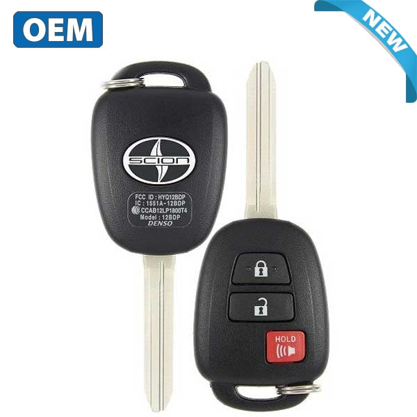 2013-2015 Scion XB / 3-Button Remote Head Key / PN: 89070-12590 / HYQ12BDP (Non Transponder) (OEM) - UHS Hardware