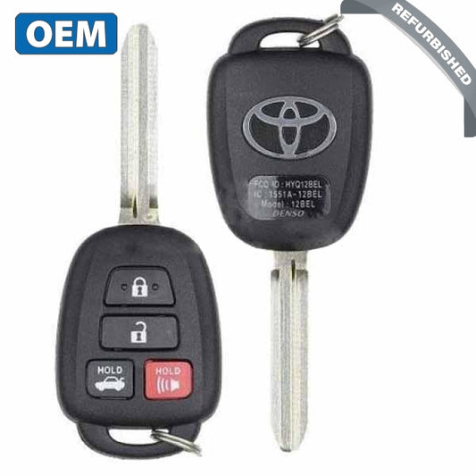 2014-2019 Toyota Corolla / 4-Button Remote Head Key / PN: 89070-02880 / HYQ12BEL (4D H) / Board 3710 (OEM) - UHS Hardware