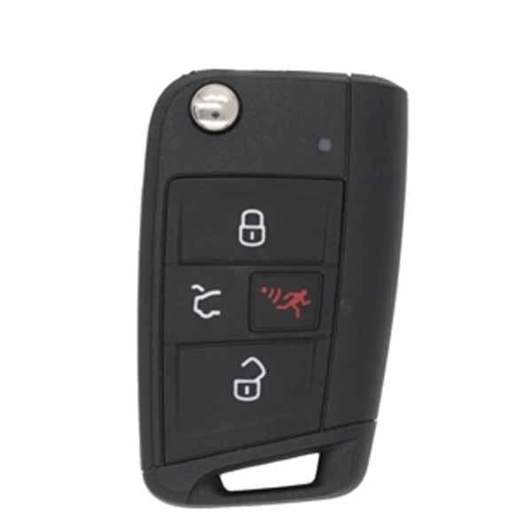 2015-2019 Volkswagen Golf GTI / 4-Button Remote Flip Key / PN: 5G0 959 ...