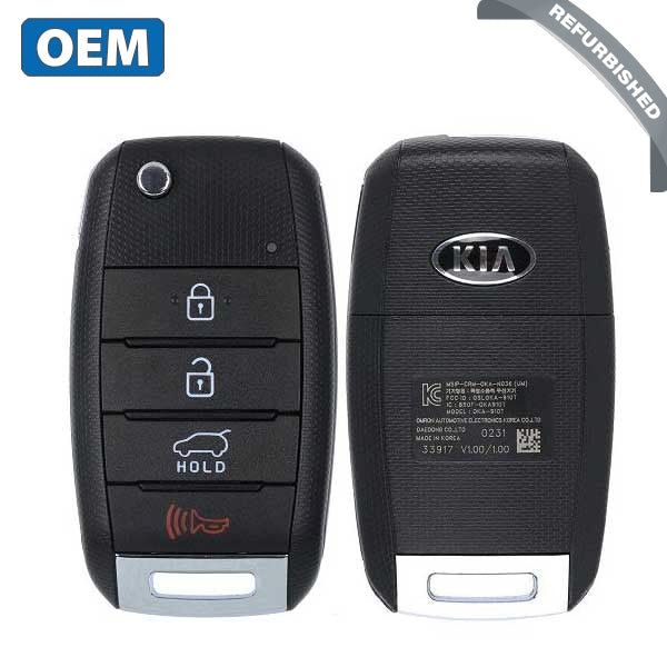 2015-2020 Kia Sorento / 4-Button Remote Flip Key / PN: 95430-C5100 / OSLOKA-910T  (OEM) - UHS Hardware