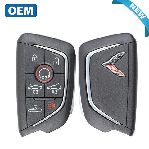 2020 Chevrolet Corvette C8 / 7-Button Smart Key / PN: 13538852 / YG0G20TB1  (Chrome Logo) (OEM) - UHS Hardware