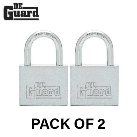 2x Premium - Nickel Plated Padlock - SC1 Keyway - Short Shackle 1" - Keyed Alike #1 (BUNDLE OF 2) (2 For 1) - UHS Hardware