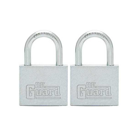 2x Premium - Nickel Plated Padlock - SC1 Keyway - Short Shackle 1" - Keyed Alike #1 (BUNDLE OF 2) (2 For 1) - UHS Hardware