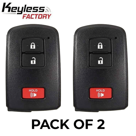 2 x 2012-2021 Toyota Highlander / Tacoma / Land Cruiser / 3-Button Smart Key / PN: 89904-0E091 / HYQ14FBA (AG Board 2110 PCB) (AFTERMARKET) (Pack of 2)