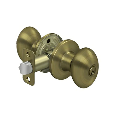 Deltana - Egg Knob Entry - 2-3/8" Backset - 1-3/8" - 2" Door Thickness - Universal Handing - Optional Finish