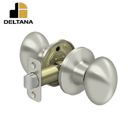 Deltana - Egg Knob Passage - 2-3/8" Backset - 1-3/8" - 2" Door Thickness - Universal Handing - Optional Finish