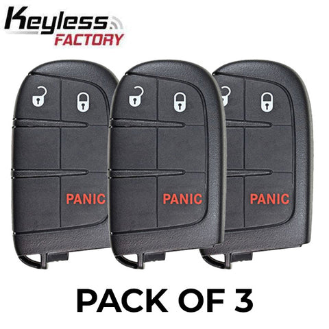 3 x 2015-2020 Jeep Renegade / 3-Button Smart Key / PN: 6MP33DX9AA / M3N-40821302 (AFTERMARKET) (Pack of 3)