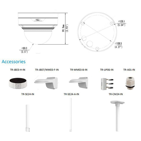 Uniview / IP Cameras / Dome / 2.8-12mm AF Automatic Focusing and Motorized Zoom Lens / 5MP / Smart IR / IP67 / IK10 / WDR / UNV-3535SR3-DVPZ-F - UHS Hardware