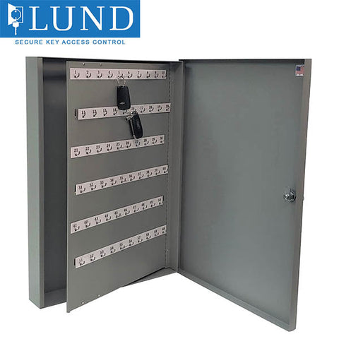 Lund - 551-F - Automotive Key Cabinet - Optional Capacity - 18 Gauge Steel - Grey Powder Coat Finish