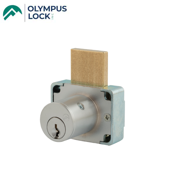 Olympus - 600DW - Drawer Deadbolt Lock - CCL R1 - Optional Cylinder Length - Standard Length Bolt - Satin Chrome - Optional Keying - Grade 1 - UHS Hardware