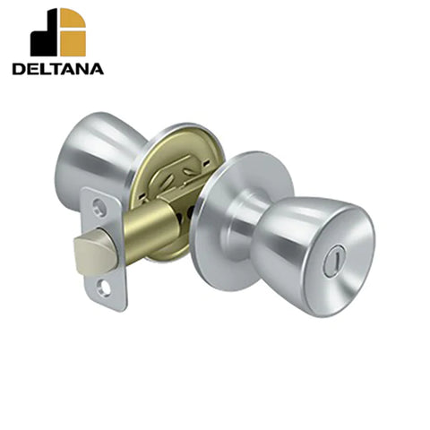 Deltana - St. Thomas Knob Privacy - 2-3/8" Backset - 1-3/8" - 2" Door Thickness - Universal Handing - Optional Finish