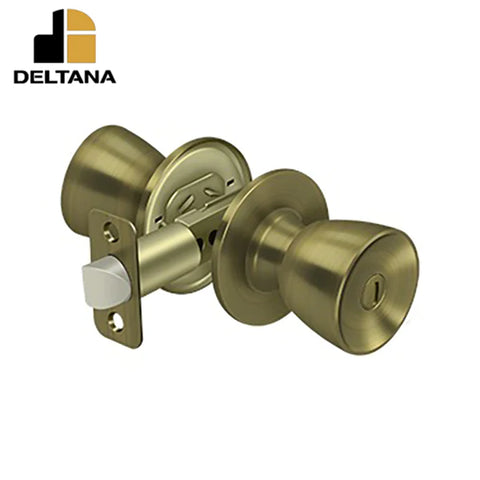 Deltana - St. Thomas Knob Privacy - 2-3/8" Backset - 1-3/8" - 2" Door Thickness - Universal Handing - Optional Finish