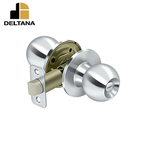 Deltana - Round Knob Privacy - 2-3/8" Backset - 1-3/8" - 2" Door Thickness - Universal Handing - Optional Finish