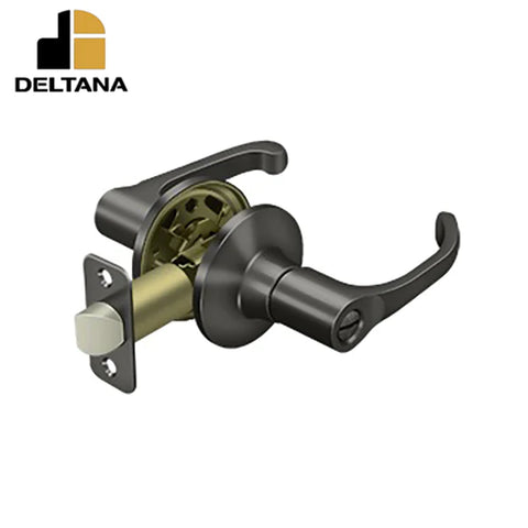 Deltana - Manchester Lever Privacy - 2-3/8" Backset - 1-3/8" - 2" Door Thickness - Universal Handing - Optional Finish