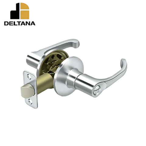 Deltana - Manchester Lever Privacy - 2-3/8" Backset - 1-3/8" - 2" Door Thickness - Universal Handing - Optional Finish